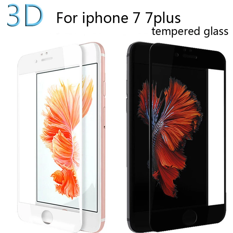 For iphone 7 plus tempered glass 3D curved edge full cover mobile phone front screen protector protective for | Мобильные телефоны