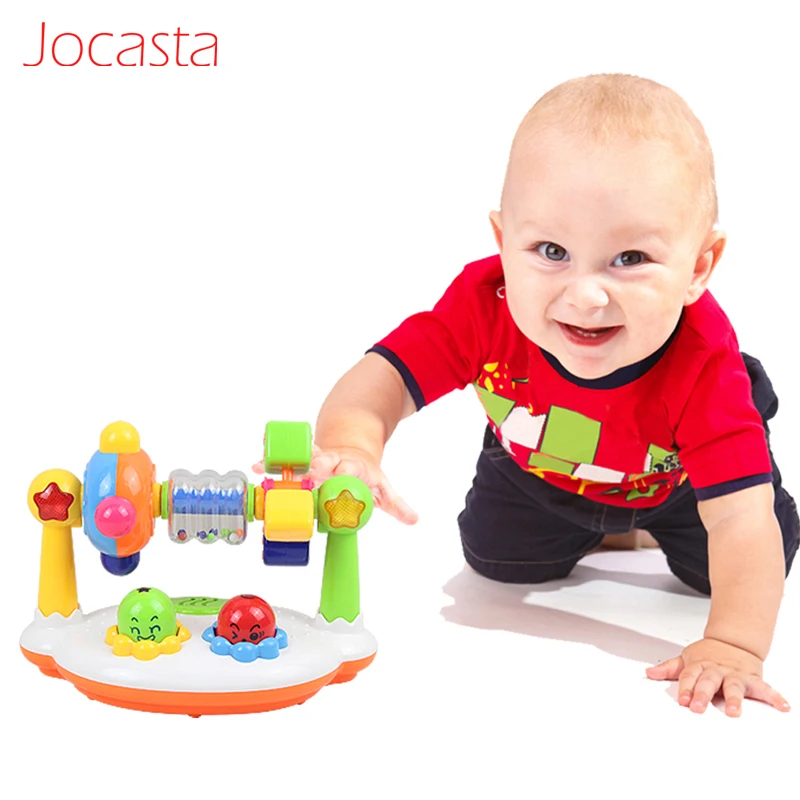Musical Baby Toys Music Rotating Lighting Fitness Frame Baby Educational Toys for Children Sound&Flash Toys Musical Instruments]