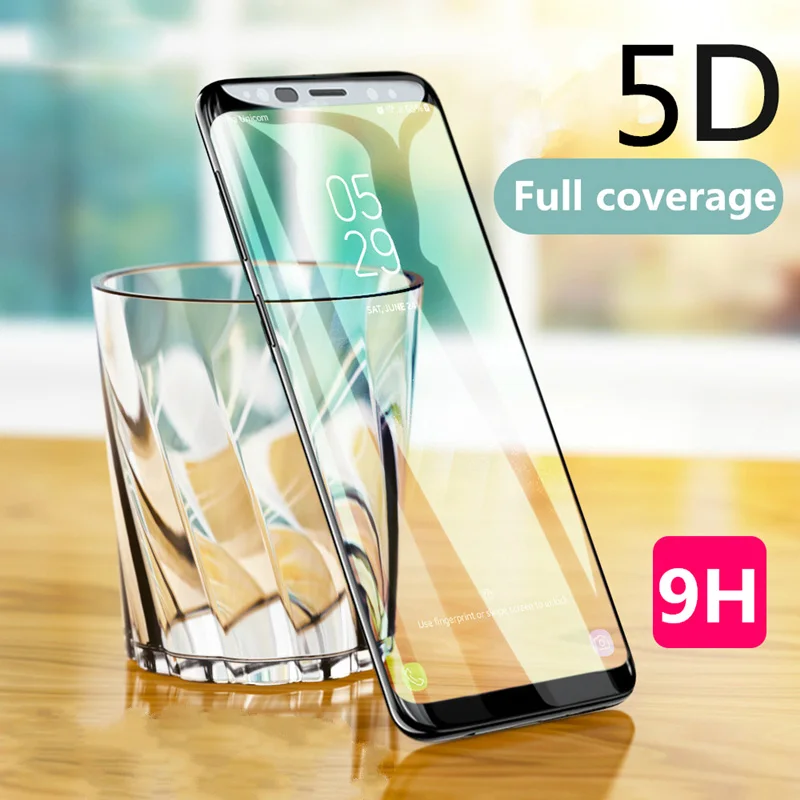 

GerTong 5D Curved Full Screen Protector Tempered Glass For Samsung Galaxy A8 Plus A9 Star A5 A7 2017 J4 J8 2018 Toughened Film