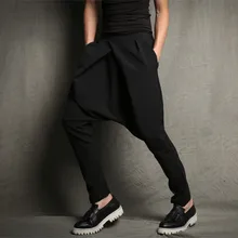 27-44 Новинка мужская одежда плюс размер GD Young stylist брюки-шаровары узкие брюки Низкий крест личности певицы костюмы