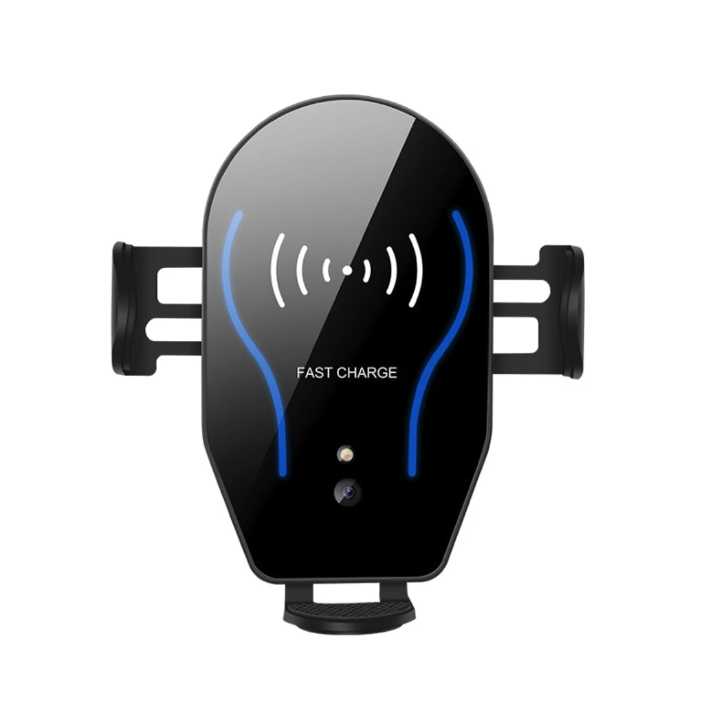 X8 10 Вт беспроводное автомобильное зарядное устройство Автомобильный телефон беспроводной Быстрая зарядка держатель инфракрасный интеллектуальный датчик кронштейн беспроводное быстрое зарядное устройство - Цвет: Черный