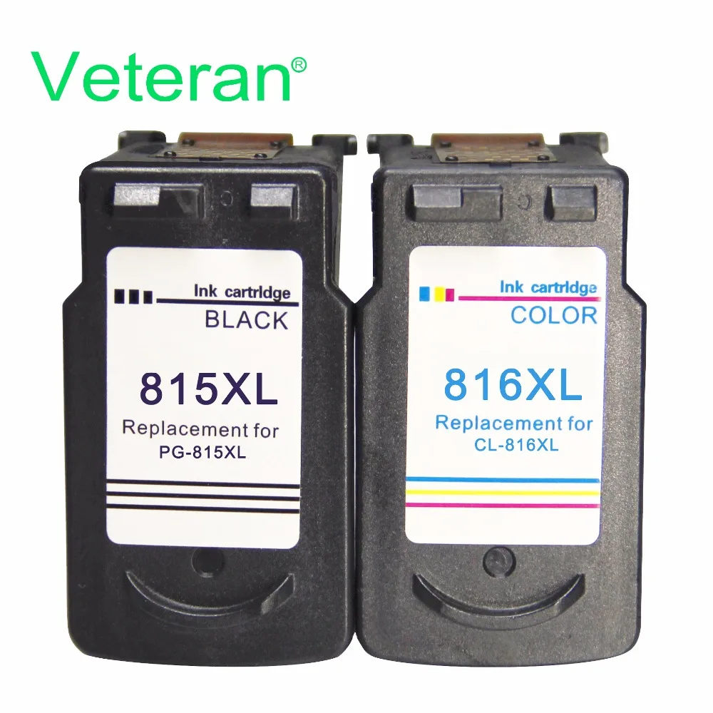 

Veteran pg815 cl816 Ink Cartridge Replacement for Canon PG 815 CL 816 PG-815 CL-816 Pixma IP2780 MP236 MP259 MP288 MX348 MX358