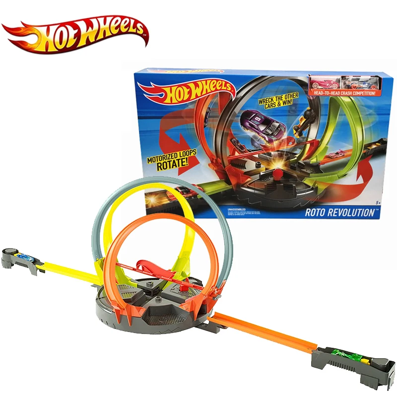 Игрушки серии Hot Wheels Roto Revolution Track, набор быстрых гоночных Металлических Машин, пластиковая безопасная игрушка, Карро де бринкедо FDF26