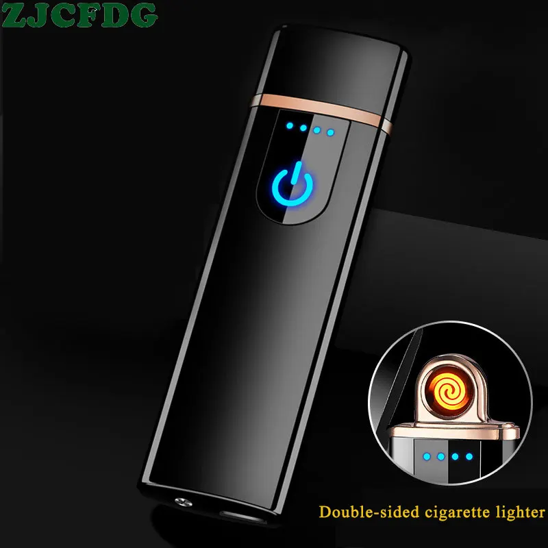 

Smart Touch Charging Lighter Windproof Creative USB Electronic Cigarette Lighter Power Display Personality Mini Lighter