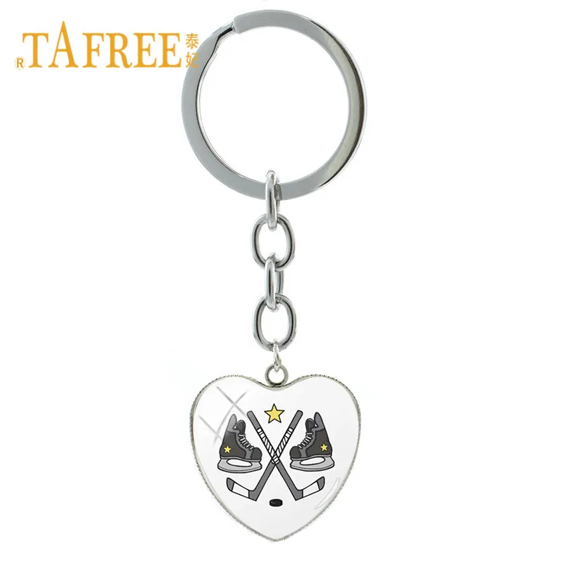 TAFREE 2018 новый шарм хоккейный брелок на ключи в виде обуви сердце кулон хоккейная