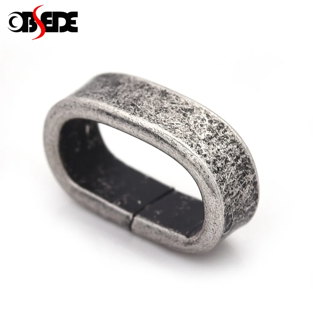 

Stainless Steel Slide Charm Hole 10.5x6mm Metal Beads Sliders Original Color for DIY Bracelet Men Jewelry Making Components