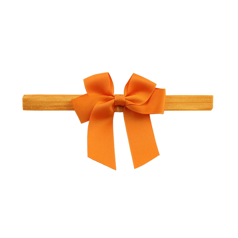 Colors Ribbon Headband Solid Candy Color Baby Kids Girls Mini Bowknot Hairband Elastic Headband Hair Accessories  (1)