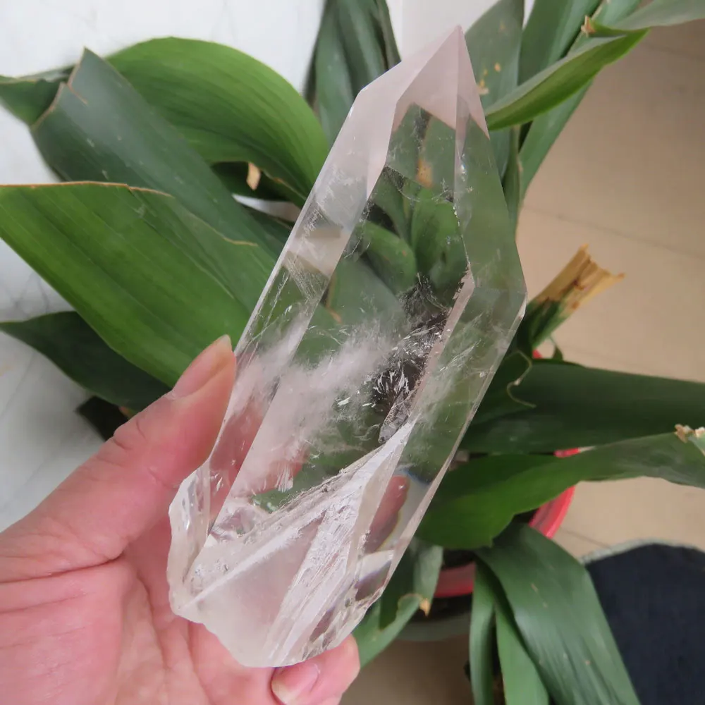 

369g New Rare !! AAAA++ Natural Brazil Clear Quartz Crystal Point Wand Reiki Healing Single Terminated Polished Reiki Healing