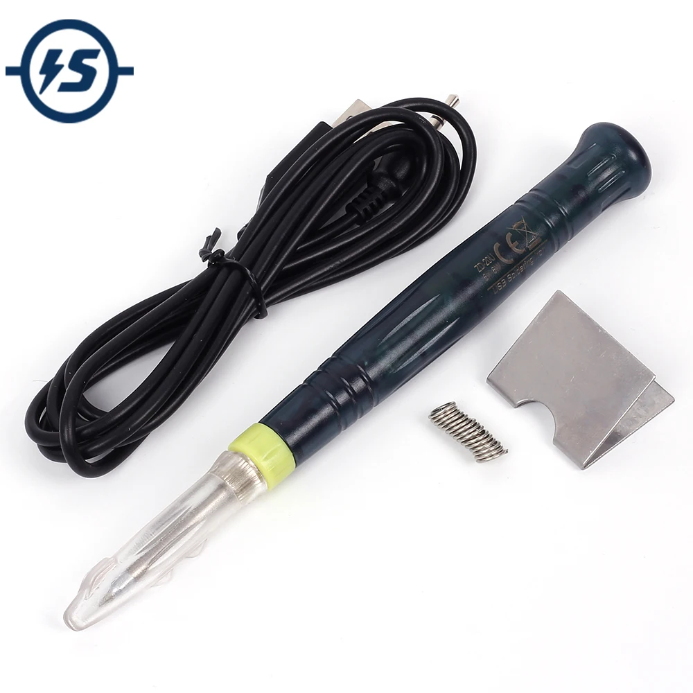 

Mini 5V 8W Mini Portable USB Electric Powered Soldering Iron Pen Tip Touch Switch 2A Welding Tools for Mobile Repair Burning Tip
