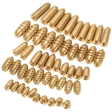 50 шт. Ассорти Пуля Форма медный свинец комплект грузил рыболовные снасти грузила Articulos De Pesca