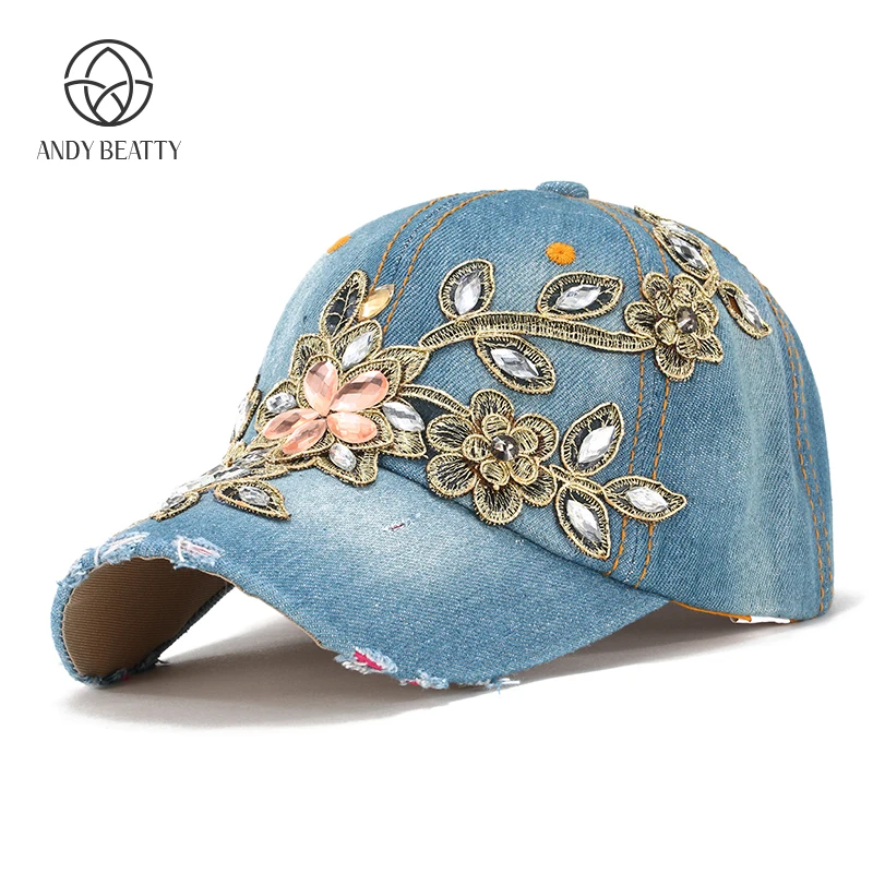 hot sale rhinestone flower for women good quality snapback hats new ...