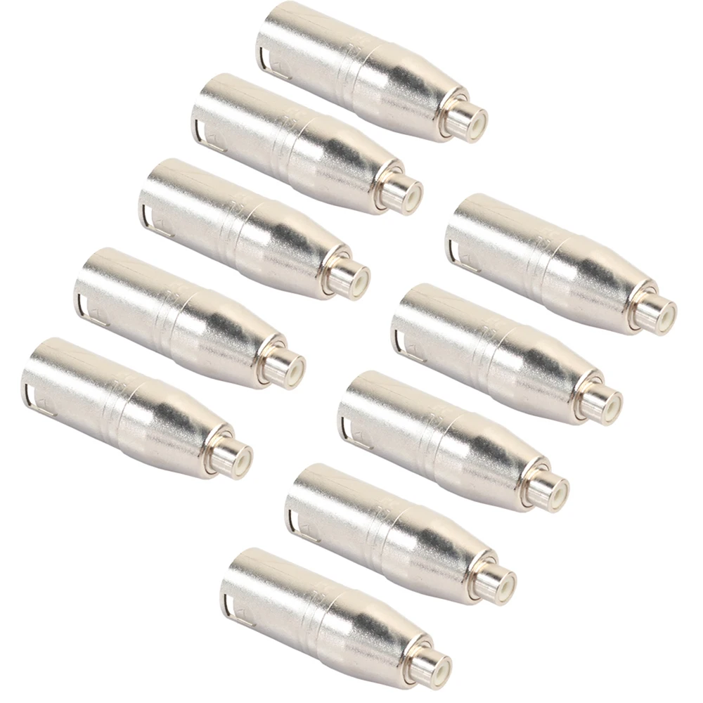 

3 Pin XLR Male Plug to RCA Female Audio Jack Adapter Connector Applied on Microphone Amplifier