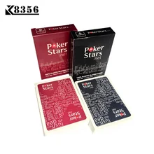 K8356 2Sets/Lot Baccarat Texas Hold’em Plastic Playing Cards Waterproof Frosting Poker Cards Pokerstar Board Game 2.48*3.46 inch