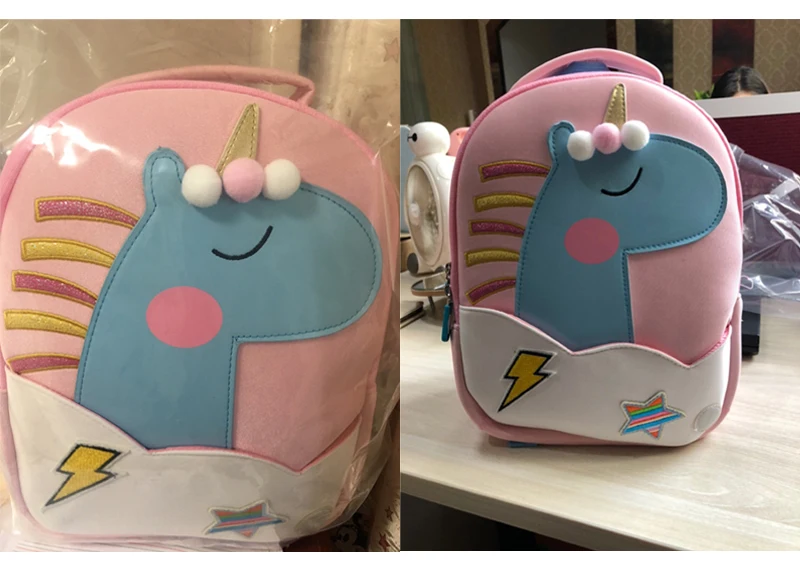 Cocomilo, милый рюкзак с 3D рисунком единорога, Детская маленькая сумка для мальчиков и девочек, Мультяшные школьные рюкзаки, детские школьные сумки для детей 2-6 лет