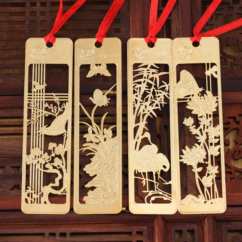 1 Pc Cute Hawaiian Beautiful Chinese Style Retro Fine Metal Bookmarks  Student And School Stationery - Bookmark - AliExpress