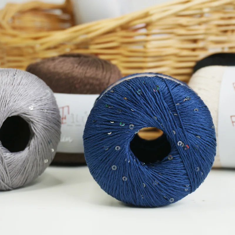 Filo Filu Brand High Quality Fashion Cotton Yarn with Sequin for Hand