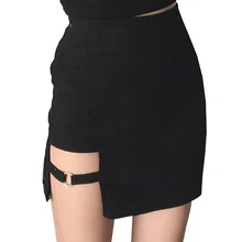 Пикантные Для женщин Юбки для женщин Мини Асимметричный saias Черный Высокая талия женский Юп Дизайн Faldas женский личности юбка для вечеринки y2831