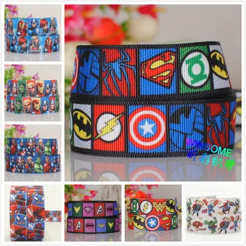 

hot sales 7/8 " 22mm super hero avenger ribbon printed grosgrain cartoon ribbon free shipping