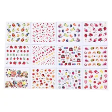 12Pcs ผลไม้ Water Transfer สติกเกอร์เล็บ Decals DIY สี TATTOO เคล็ดลับผสมความงามตกแต่ง(China)