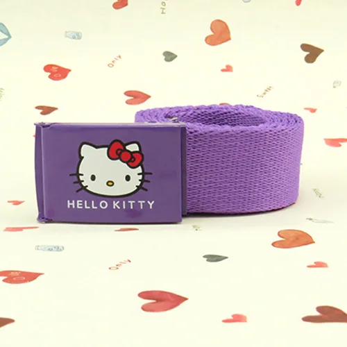 hello kitty детский студенческий холщовый пояс прекрасный мультфильм Мода полиэстер хлопок пояс для девушки ребенок фестиваль подарок