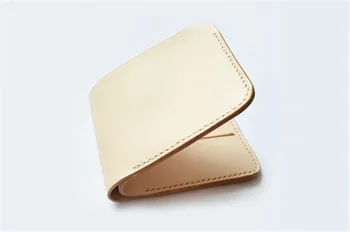 

ALAVCHNV pure hand-made tannery short money wallet head cow leather ladies simple leather wallet C05