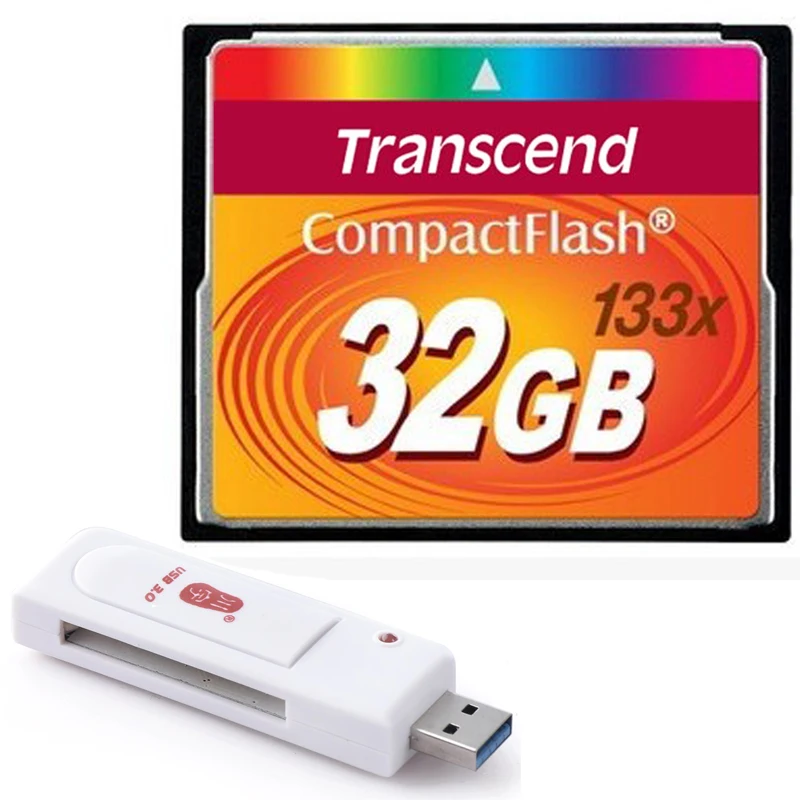 Бренд Transcend 133x CF карта 32 ГБ 16 ГБ 8 ГБ 4 ГБ Compact Flash карта памяти+ USB3.0 CF кардридер для DSLR камеры HD 3D видео