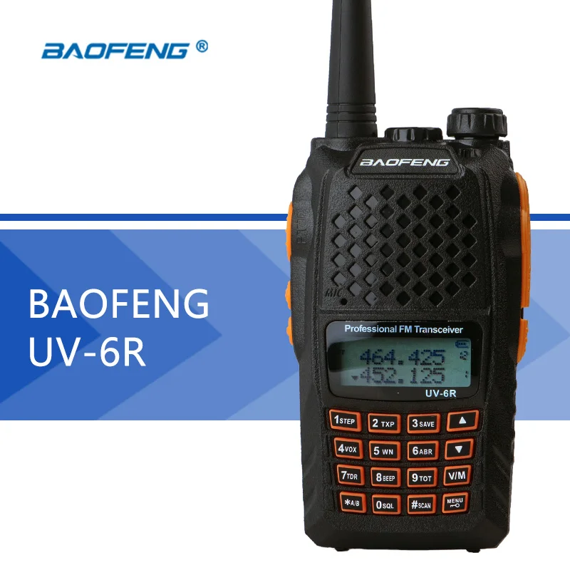 Baofeng UV-6R портативная рация UHF и VHF Dual Band UV 6R CB радио UV-5R обновленная версия fm-трансивер для охоты радио