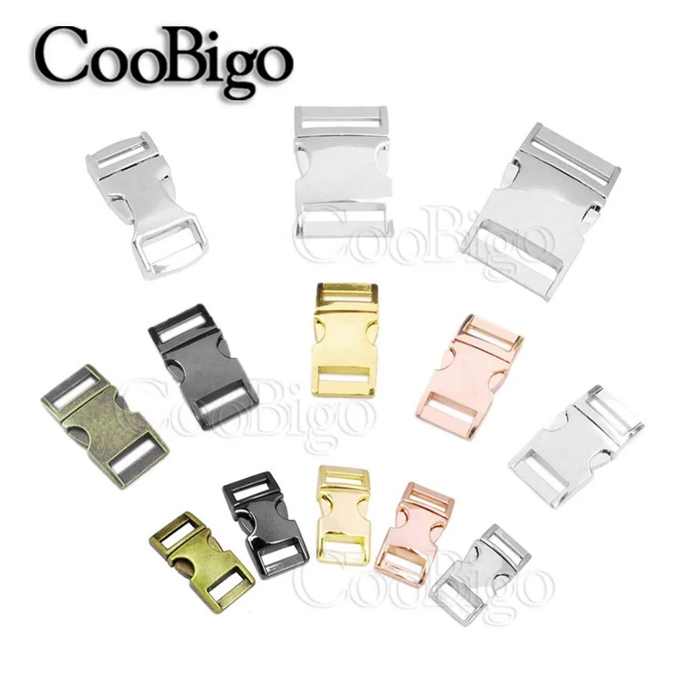 

2pcs Metal Side Release Buckles For Outdoor Paracord Bracelet Pets Collar Survival Backpack Bags Strap DIY Craft Hardware