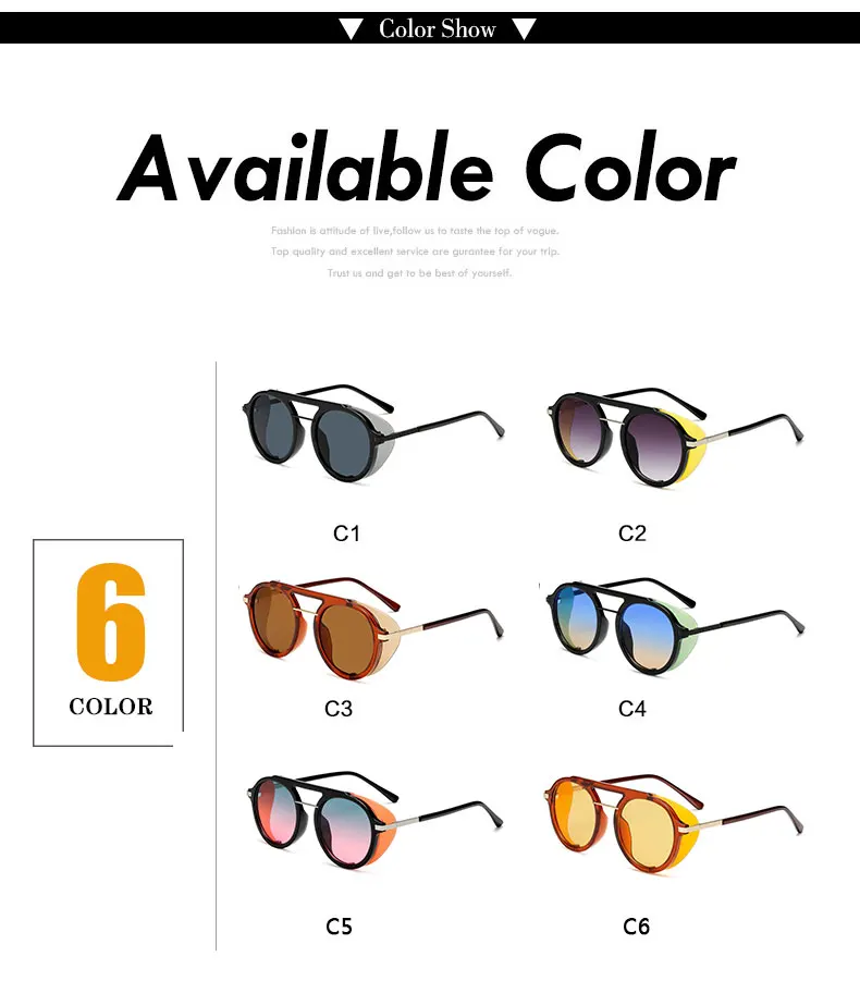 Модные солнцезащитные очки в стиле стимпанк, круглые, брендовые, дизайнерские, для женщин и мужчин, винтажные, солнцезащитные очки, UV400, Oculos de sol
