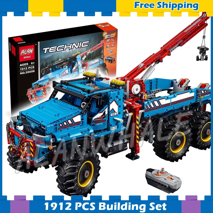 

1912pcs 2in1 Techinic 6x6 All Terrain Tow Truck Research Explorer Vehicle 20056 Model Building Blocks Gifts Compatible With lego