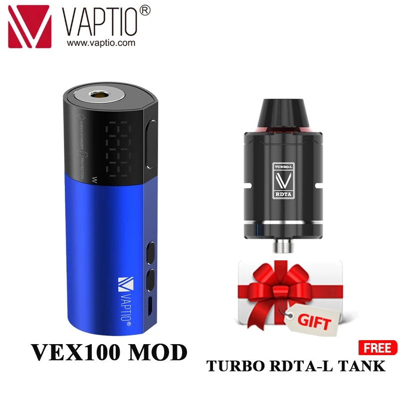 

Hot items Electronic cigarette Vaptio VEX100 Box Mod Vaper Vapor 510 Thread Vape Mod Powered By 21700/20700/18650 Battery