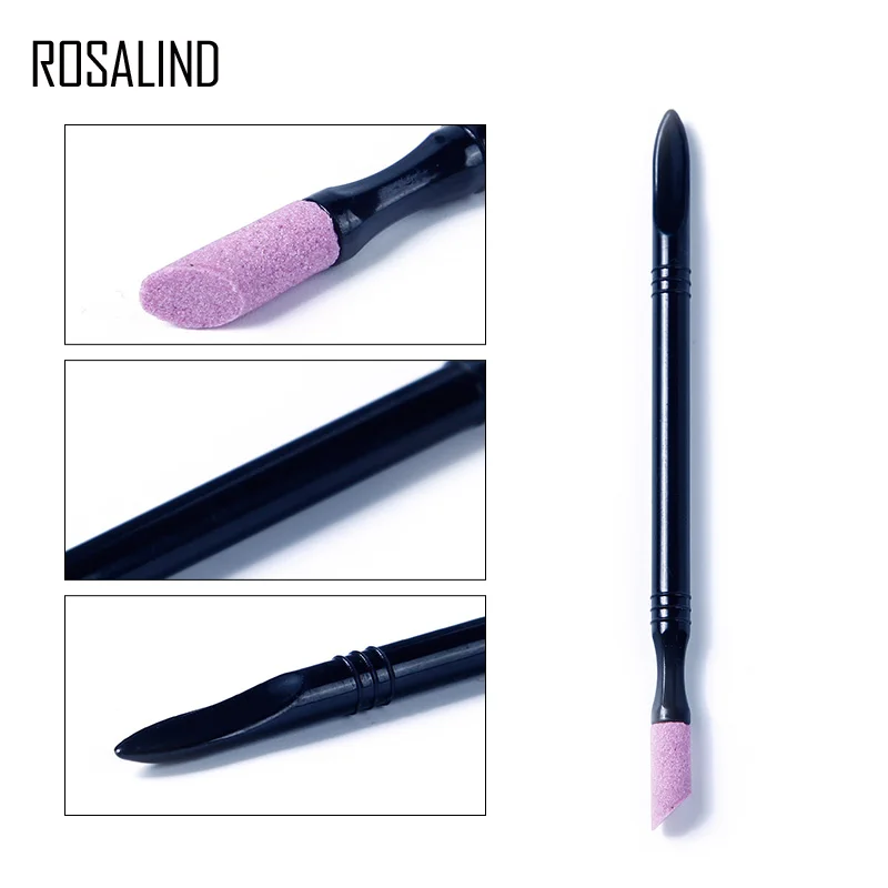 

ROSALIND 1PCS Nail File Gel Professional Cuticle Remover Trimmer Buffer Pedicure Manicure Stone Care Tools Makeup Nail File Pen