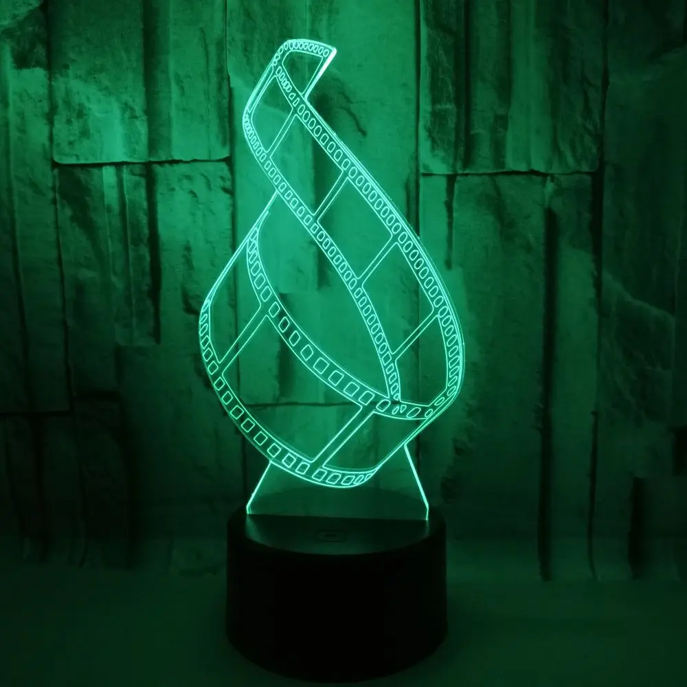 

Creative 3D Lighting Cable Movie Colour Film Shaped Home Decorative LED USB Night Light Multicolor Table Lamp Meaningful Gifts