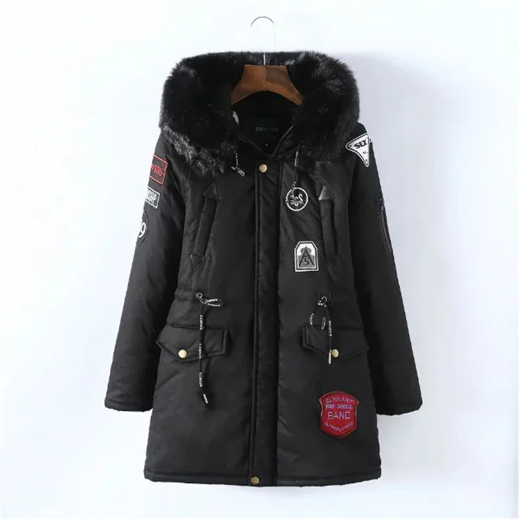 

new winter jacket women's slim thickening plus velvet hooded wool berber fleece Army Green coat wadded jacket overcoat