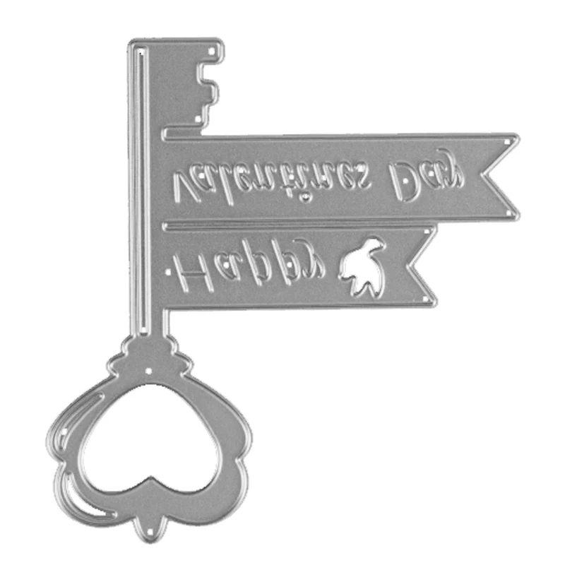 

Hemere 158*68MM Love Key Heart Metal Cutting Dies Scrapbooking DIY Embossing Craft Stencils Paper Card Making Cross Stitch Tag