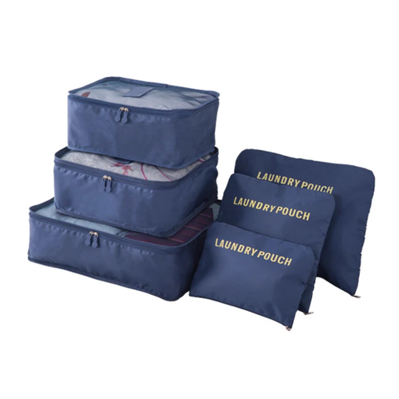 

6PCS Travel Storage Bag Set For Clothes Tidy Organizer Wardrobe Suitcase Pouch Travel Organizer Bag Case Shoes Packing Bag Case