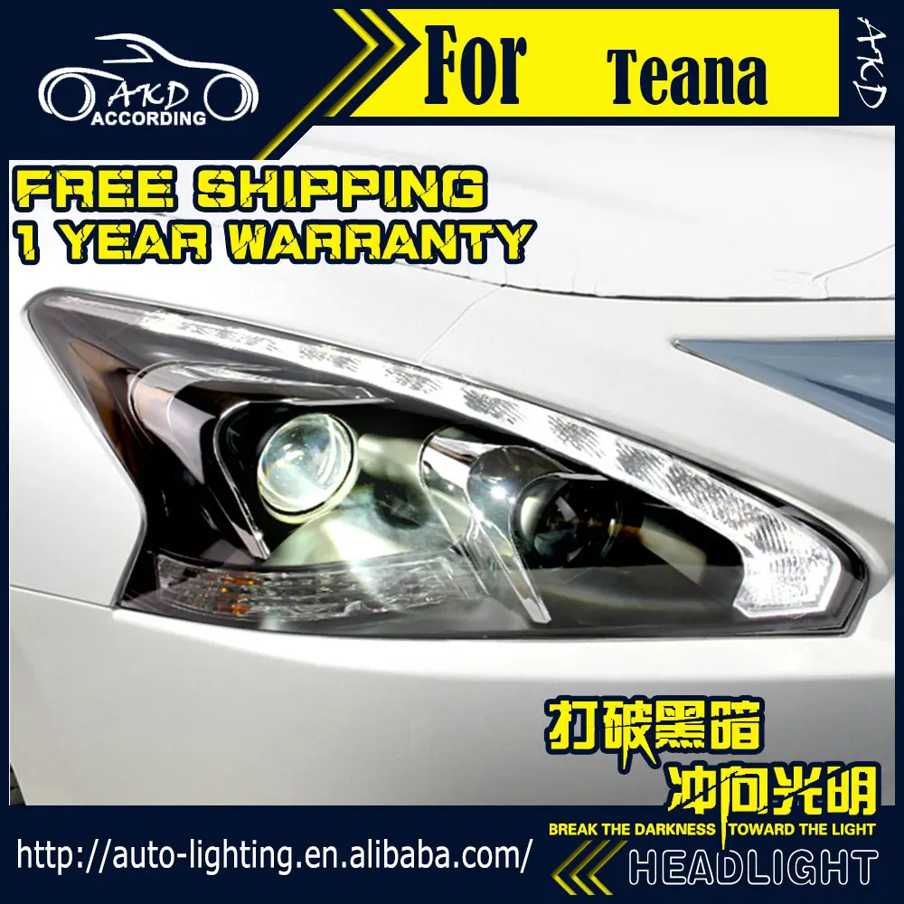 AKD Car Styling Head Lamp for Nissan Teana Headlights 2013 2016 Altima