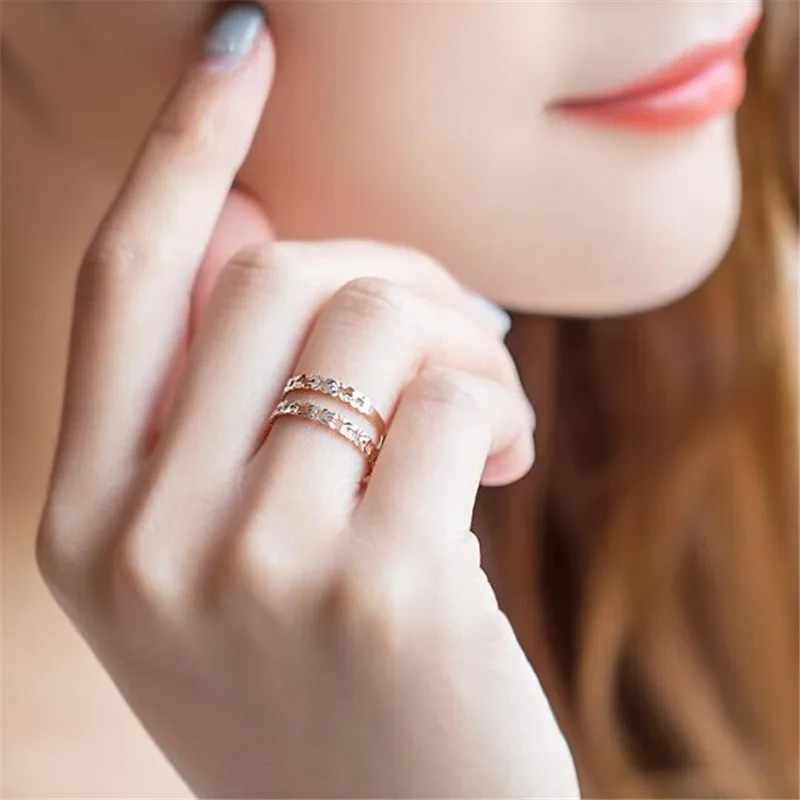 Модные 2 вида цветов цветы обручальные кольца для женщин Bijoux Anel Femme обручальное