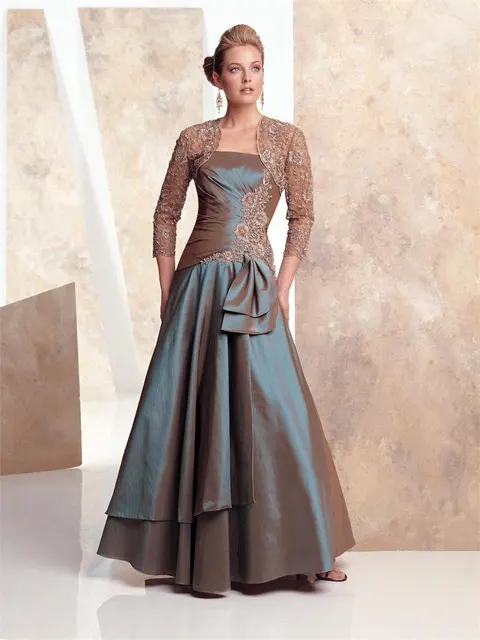 formal gown with jacket