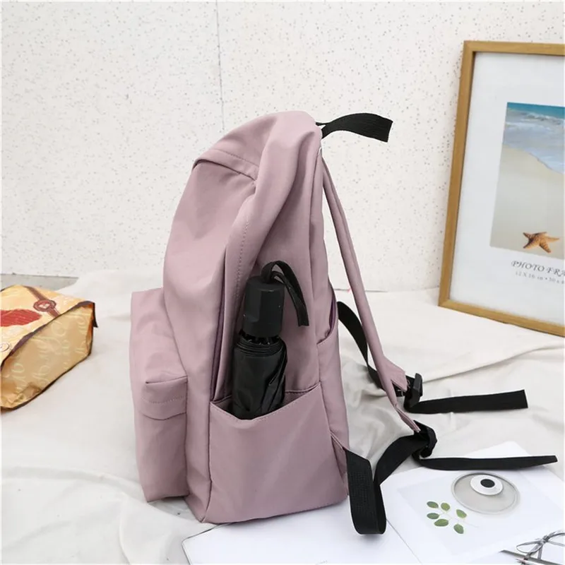 Однотонный брендовый рюкзак высокого качества, Большая вместительная сумка для отдыха или путешествий, водонепроницаемая школьная сумка Оксфорд для девочек-подростков, посылка
