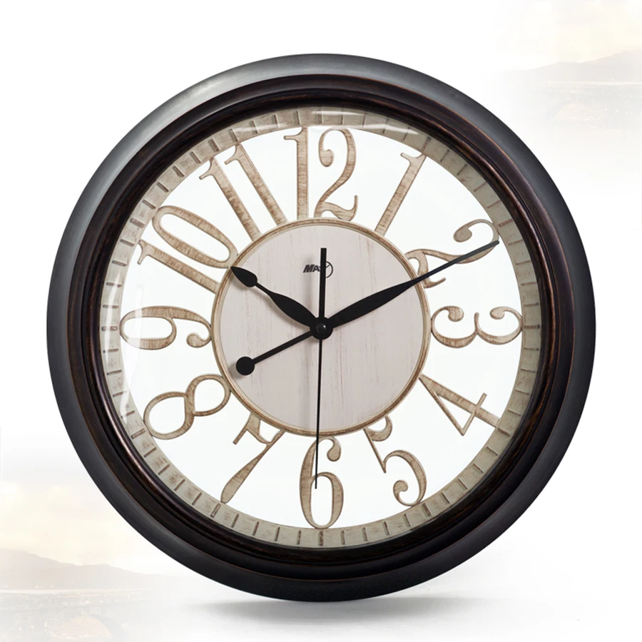 

Large 3d Creative Retro Silent Wall Clock Modern Design Kitchen Nordic Vintage Clock Montre Murale Wall Clocks Home Decor 5C351