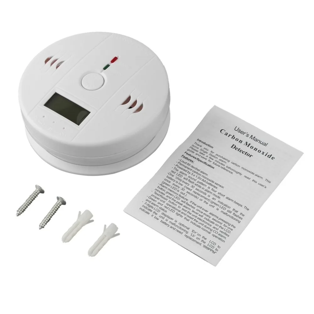

Carbon Monoxide Gas Detection,CO Detector Alarm LCD Portable Security Gas CO Monitor,Battery Powered,Alarm Clock Warning