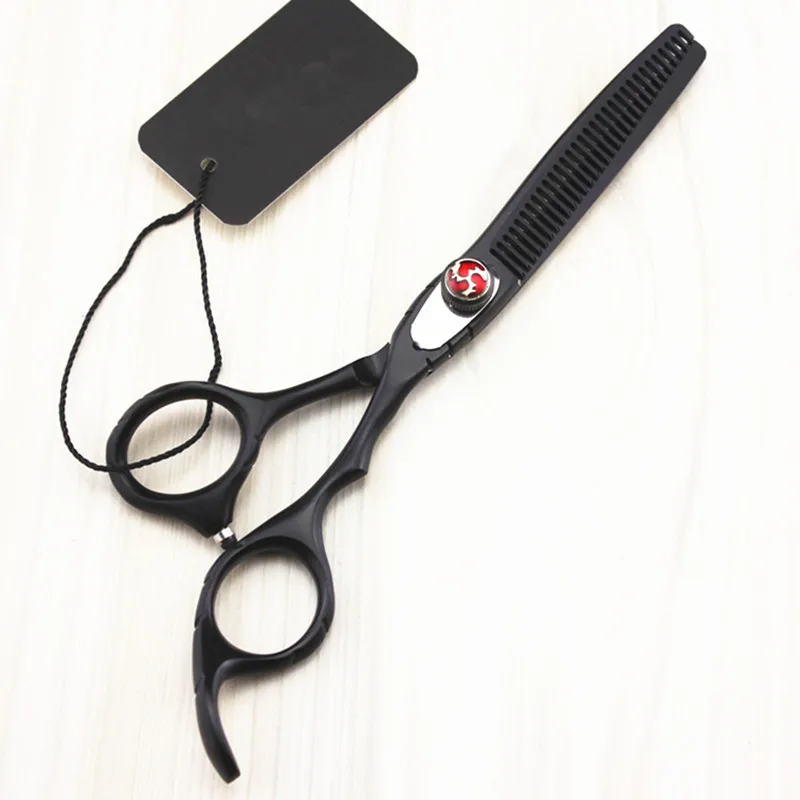 Профессиональные Япония 440c 6 дюймов черные ножницы для стрижки волос стрижка истончение Парикмахерская makas Парикмахерские ножницы для стрижки волос