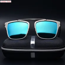 Hong Teng New Arrivals High Quality Lens Polarized Sunglasses Fashion Men Colorful Glasses Alloy Frame with Box