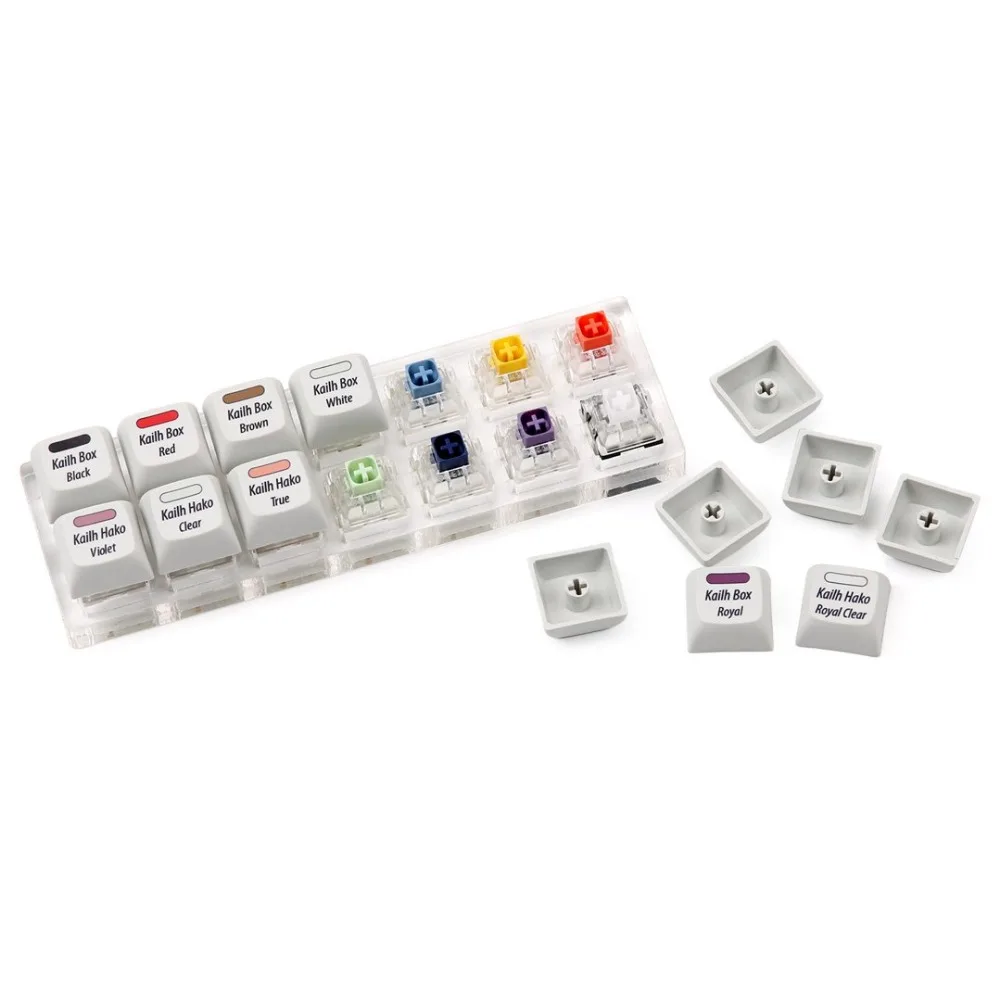 Kailh Box 14 переключатель тестер с XDA Dye-sub keycaps conatins Box черный красный коричневый белый оранжевый желтый синий темно-синий нефрит Королевский Hako