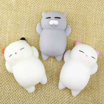 

3pcs/Lot Kawaii Cute Mochi Cat Kitten Soft Simulation Cartoon Animal Slow Rising Squishy Squeeze Healing Toys Funny Kids Gift