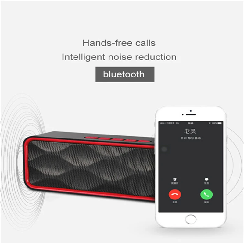 Мини Портативный Bluetooth 4 2 динамик беспроводная Поддержка USB TF карта fm радио бас