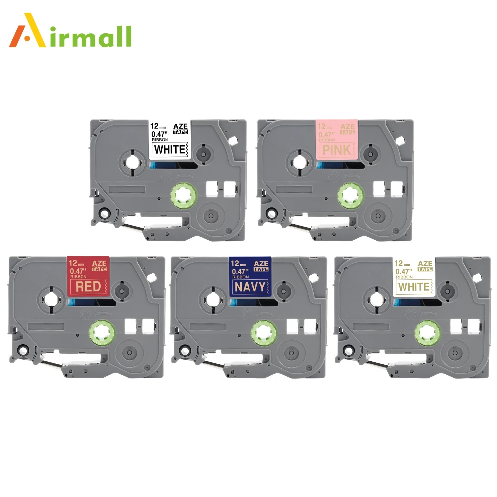 5PK Label Satin Ribbon Tapes Compatible for Brother P touch 12 mm TZe-RE34 R231 5PK Label Satin Ribbon Tapes Compatible for Brother P touch 12 mm TZe-RE34 R231