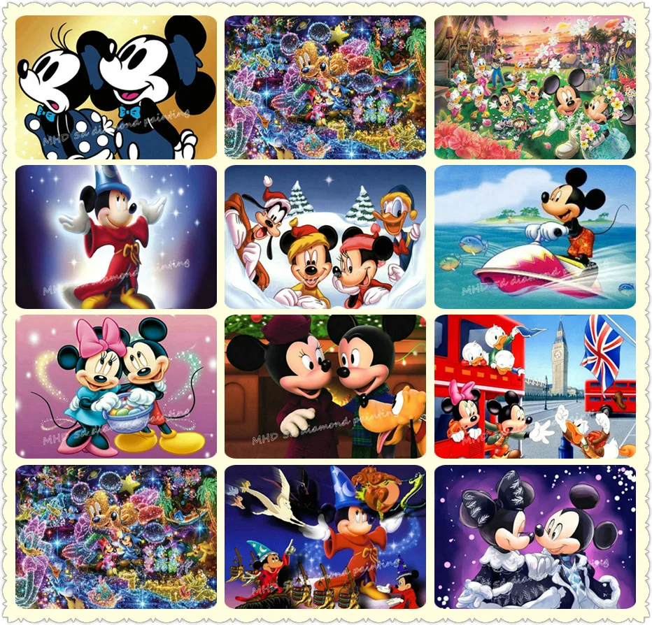 

Full square diy5d diamond painting Mickey Mouse 3d diamond embroidery cartoon mosaic children room decoration