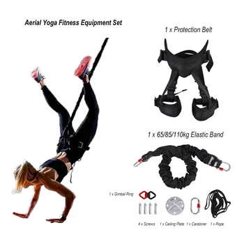 

Yoga Fitness Band Bungee Resistance Band Rubber Fabric Anti-Gravity Resistance Band Aerial Dance Train Suspension Cord
